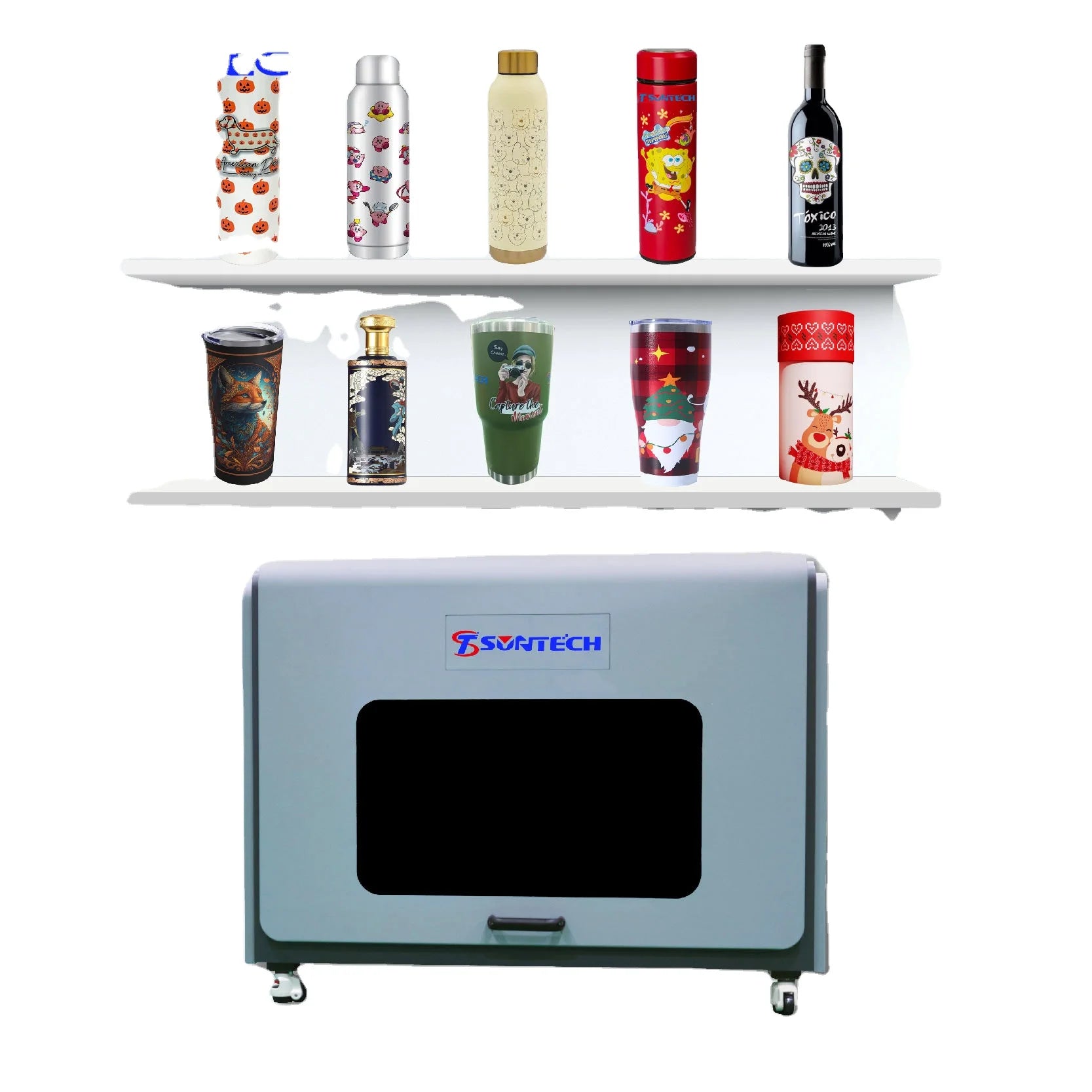 Revolution 360T UV Rotary Printer Adding logo Personalize Children's Cups Coffee Cups Sports Water Cups Uv Printing Machine