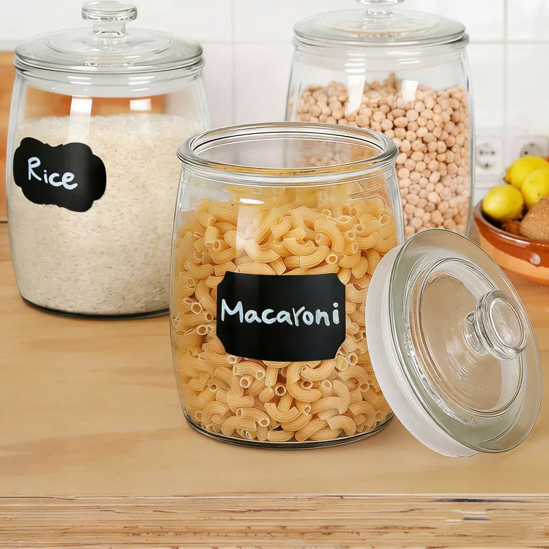 2L 4L 8L 10L Eco-Friendly Glass Cookie Jars with Glass Airtight Lids Leak Resistant Food Storage Containers Pantry Sugar Coffee