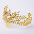 Baroque Noble Bride Headdress Gold Leaf Crown Dress Banquet Leaf Shape Hair Accessories Tiaras