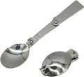 Bulk Wholesale 304 Stainless Steel Folding Spoon Fork Outdoor Portable Foldable Salad Spoon Travel Camping School Personal Spoon