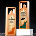 Popular DIY Wood Medal Cup Trophy Personalized Wooden Engraved Award Plaque With Aluminum Sheet