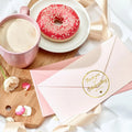 500 Transparent PET Adhesive Stickers/Roll Hot Stamping 'Thank You for Celebrating Us' for Wedding Sealing or Grocery Use
