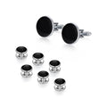Ready to Ship Various Styles Colorful Men Cufflinks and Studs 8pcs Set Cuff Links&Studs Set for Tuxedo Shirt Suit