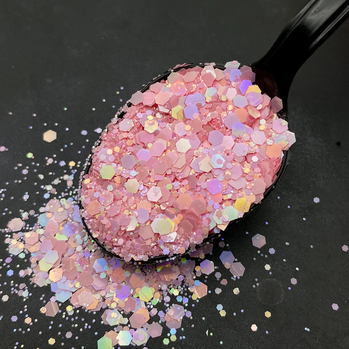 Holographic Chunky Glitter Sequins 10 Colors Eco-friendly Mixed Cosmetic Glitter for Face Body Eye Hair Nail Art Lip Gloss