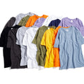 210g Heavy T-shirt Men's Base Shirt Solid Color Loose Printed logo Short Sleeve Men's and Women's Casual Fashion Brand Loose Fit