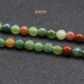 Diy Natural Stone making jewelry Loose Beads Material Multi Color Beads Colour Round Indian agate beads