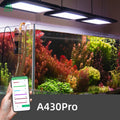 WEEKAQUA A430Pro Black  Led Aquarium Light for Freshwater Aquarium APP Control ADA Style RGB Solar Led Aquarium Light