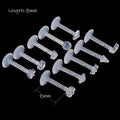10pcs/set Bioplast Flexible Labret  Push-in Lip Piercing Ring 16g Ear Cartilage Tragus Helix Piercing Fashion Jewelry Wholesale