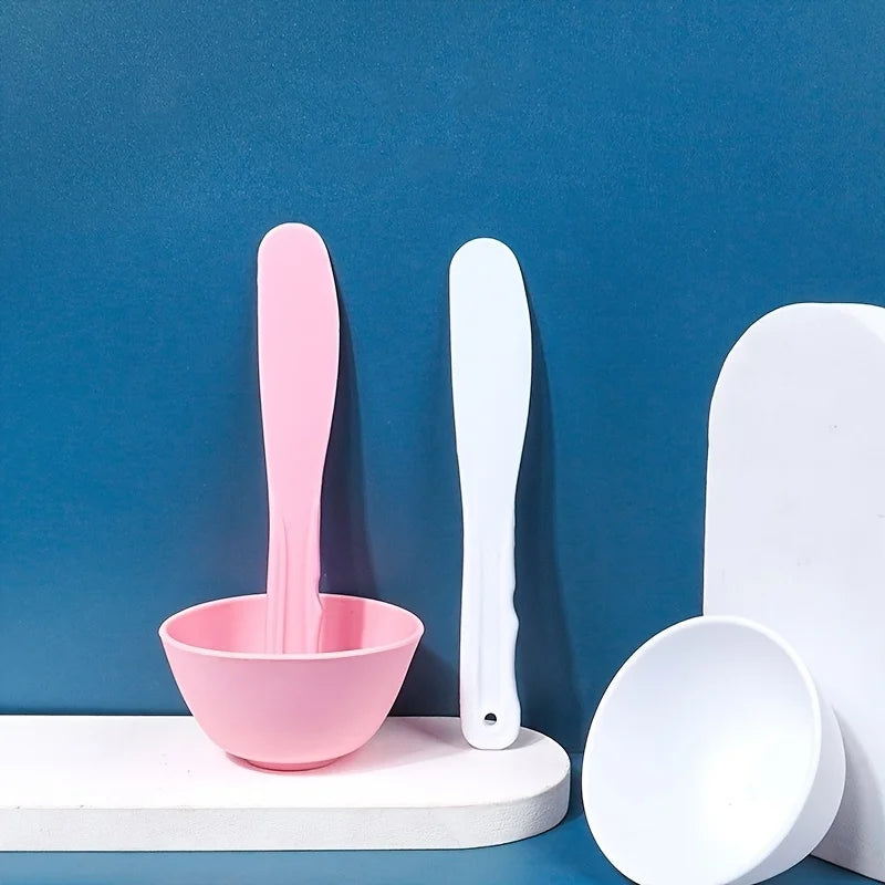 Silicone Brush Bowl Set Facial Beauty Tools Mask Brush Silicone Face Mask Applicator Brush