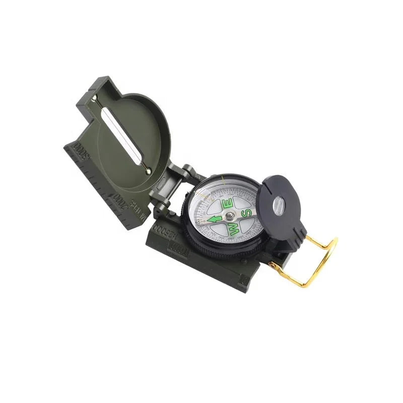 Multifunctional Waterproof Metal Compass with Shockproof Noctilucent Display 83g Lightweight for Hiking Camping Tactical Use