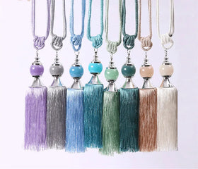 Simple Style Solid Curtain Hangs Ball Tassel Bandage Curtain Adornment Small Tassel Tie Rope