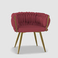 Luxury Nordic Revolving Outdoor Dining Chair Red Cream Velvet for Home Office & Home Bar Use