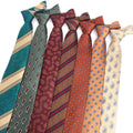 8cm Necktie Color Yellow Business Men's Ties Silk Polyester Striped Paisley Neck Ties for Men