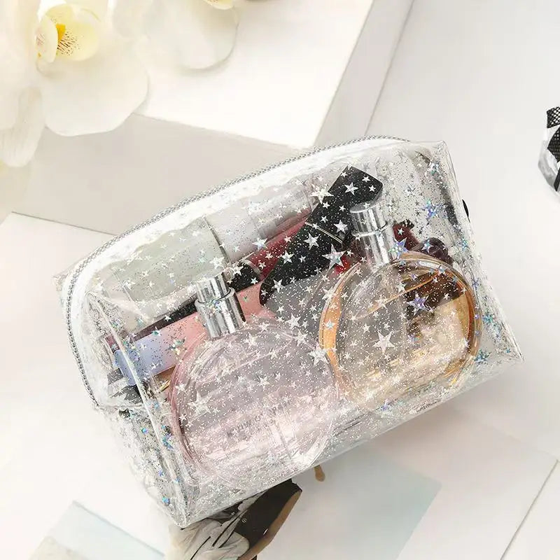Trendy Star Series Transparent Storage Cosmetic Bag