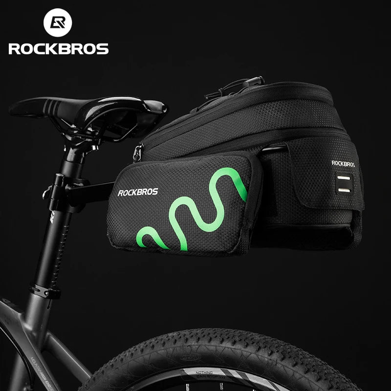 ROCKBROS Bicycle Under Seat Rack Bags Quick Release Saddle Bag Rear Rack Pack Bag Cycling