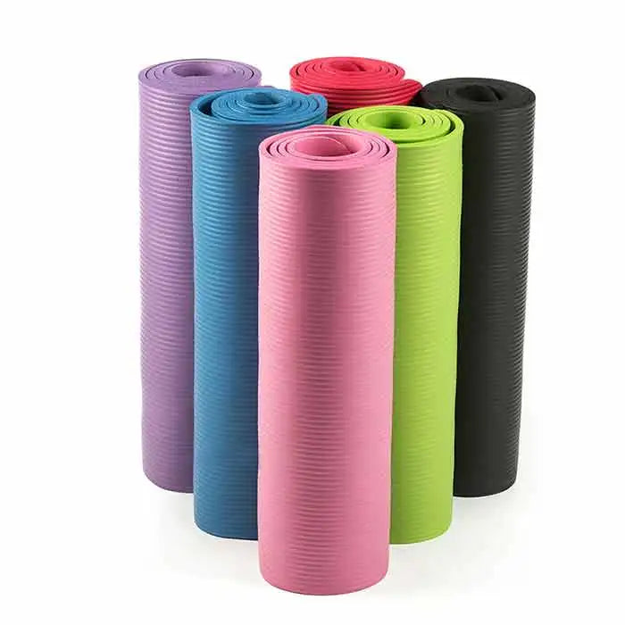 New Design Cheap Personalized 10mm Thick Orange Red Grey Yellow Nbr Foam Yoga Gym Floor Mats