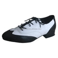 Customized Ballroom Latin Dancing Shoes for Men White and Black