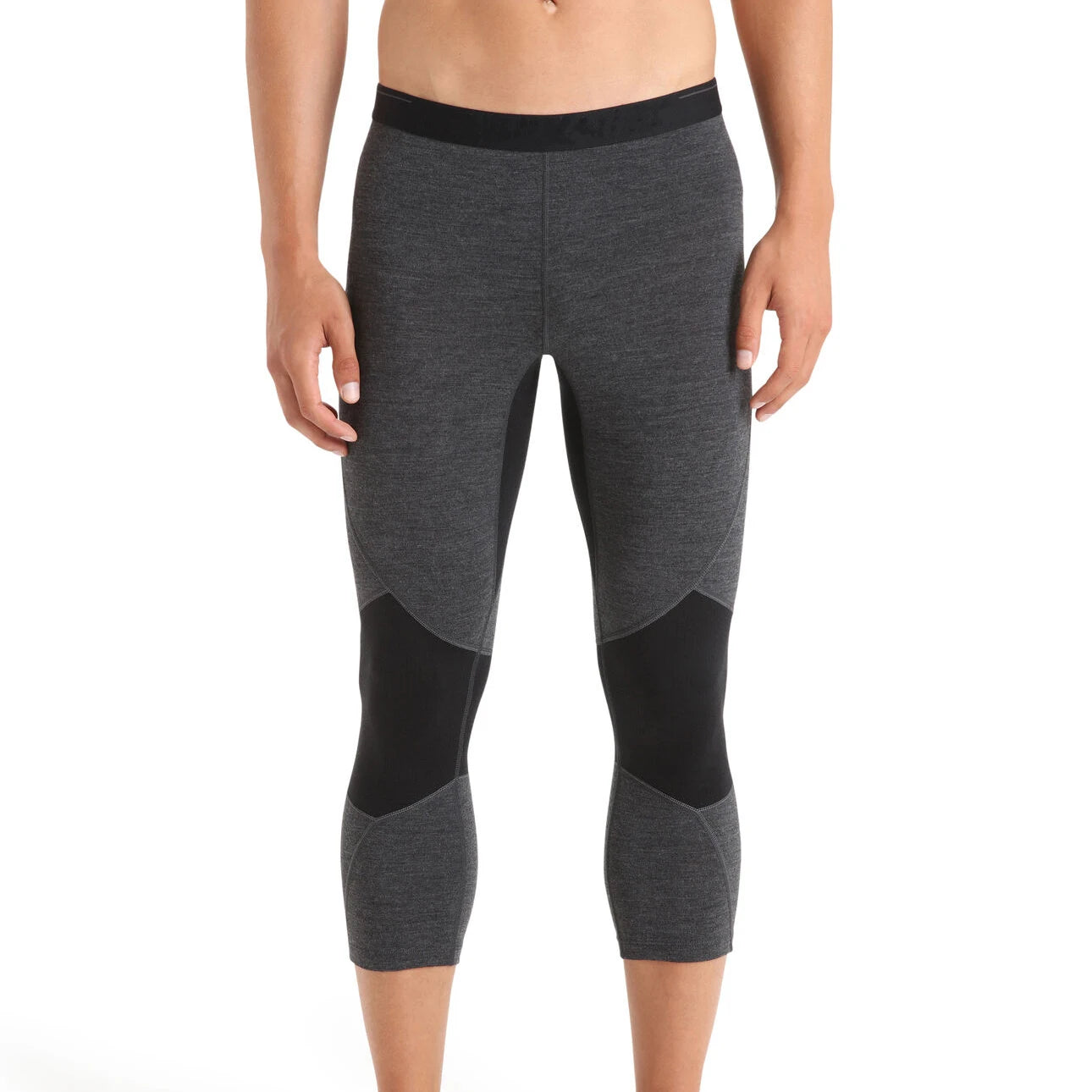 Merino Wool Winter Breathable Skin Tights Thermal Leggings Quick Dry Base Layer Black Long Pants Mens Underwear