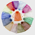 17*23cm Premium Organza Wedding Favor Gift Bags Jewelry Cosmetics Perfume Organza Drawstring Packaging Pouches With 25 Colors