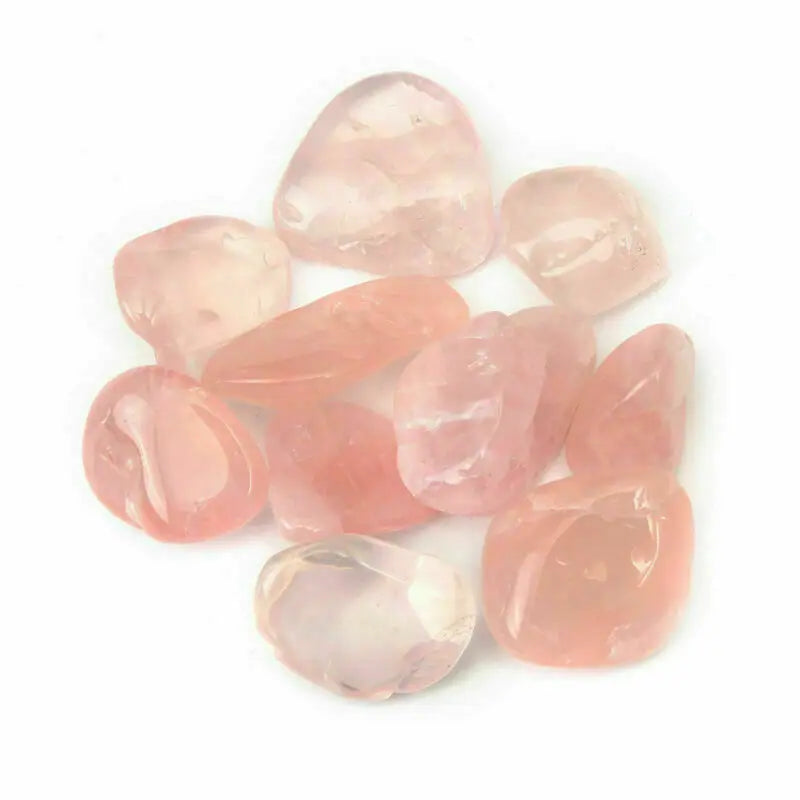 10pcs 18mm Natural Pink Rose Quartz Crystal Tumble Stone Polished Healing Specimen Rock