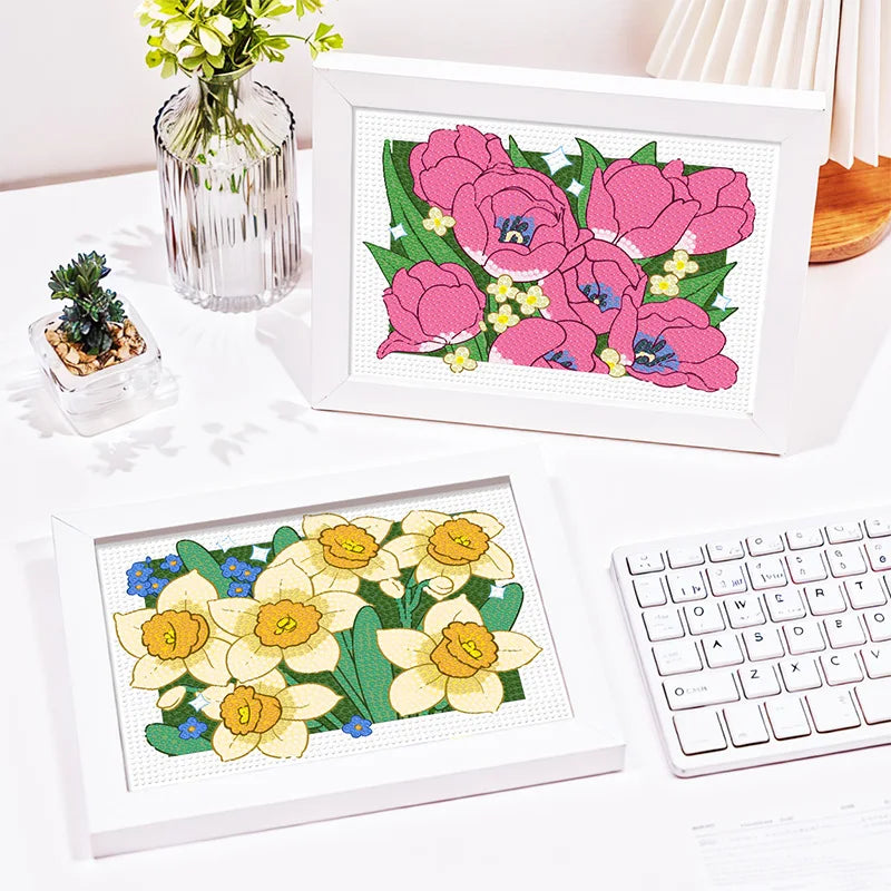 Sunflower Diamond Painting Rose Handmade DIY Diamond Sticker Flower Full Drill Framed Gift Diamond Painting Kit