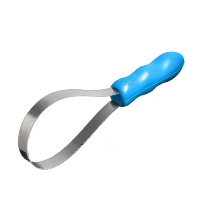 Dual-Sided Plastic De-Shedding Tool with Stainless Steel Blade for Dog & Cat All Hair Removal & Thinning Companion