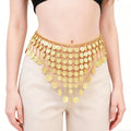 Indian Thailand Coins Tassels Body Jewelry Gold Silver Plated Flower Belly Dance Waist Belt Chains for Women