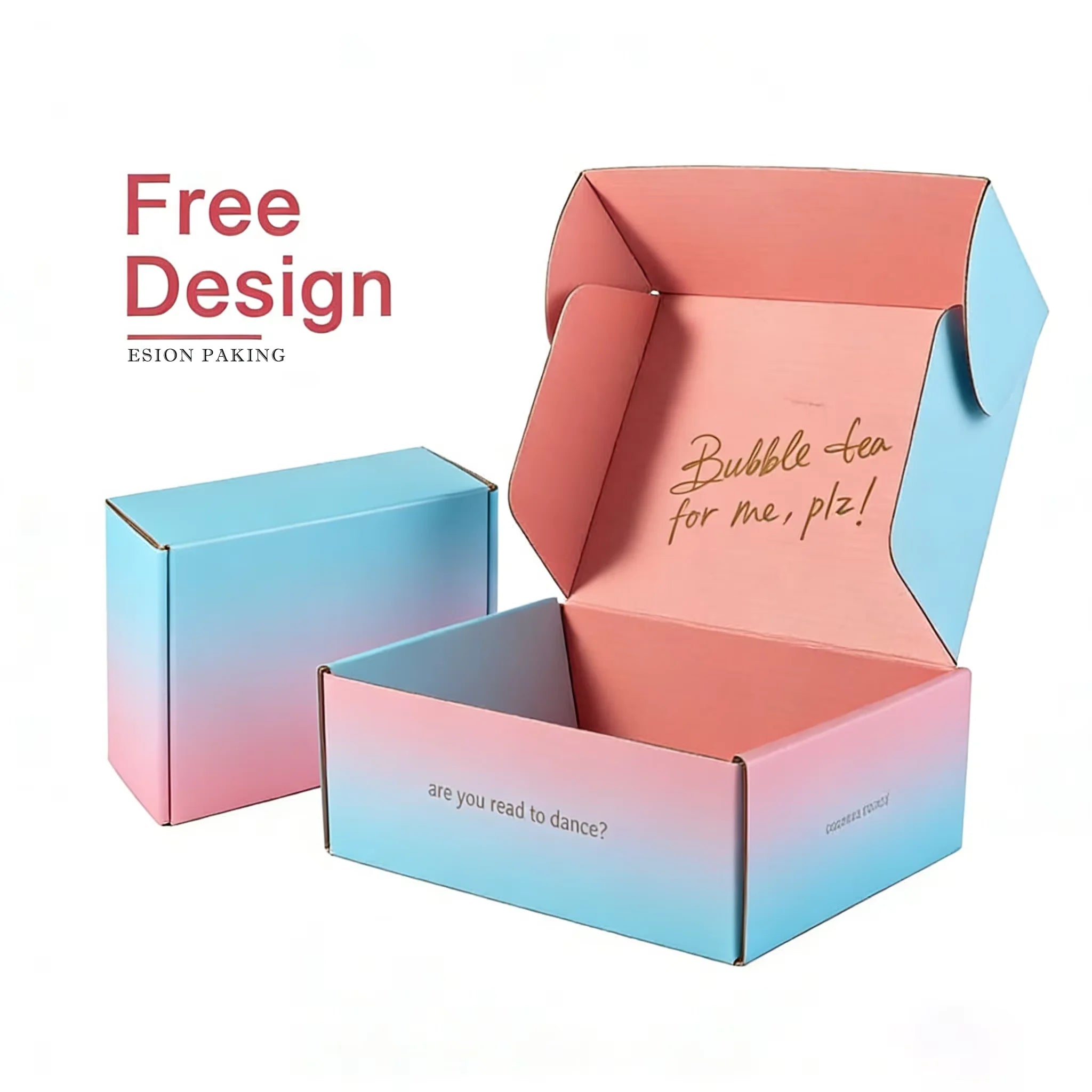 Custom Colorful Printing Folded Printed Kraft Corrugated Packaging Eco-friendly Cardboard Mailer Box With Logo