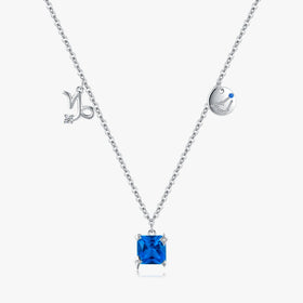925 Sterling Silver Fashion Fine Jewelry Signs of Zodiac Capricorn Symbol Brand Charms Pendant Link Chain Necklace