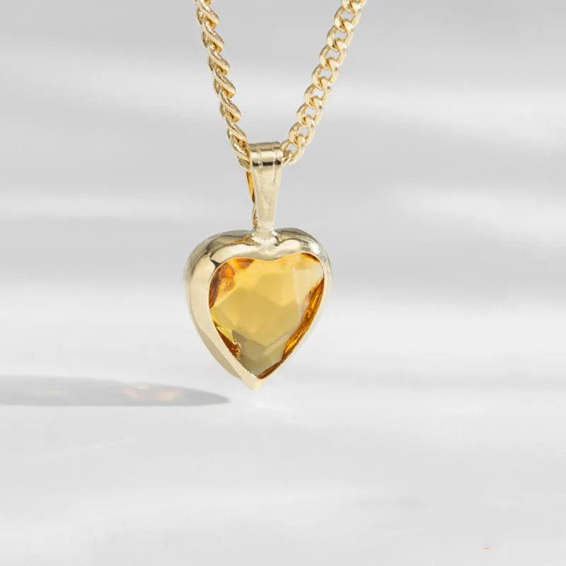 Unique Fashion 925 Sterling SIlver 18K Gold Plated Heart Shaped Ircon Pendant Necklaces Jewelry for Party