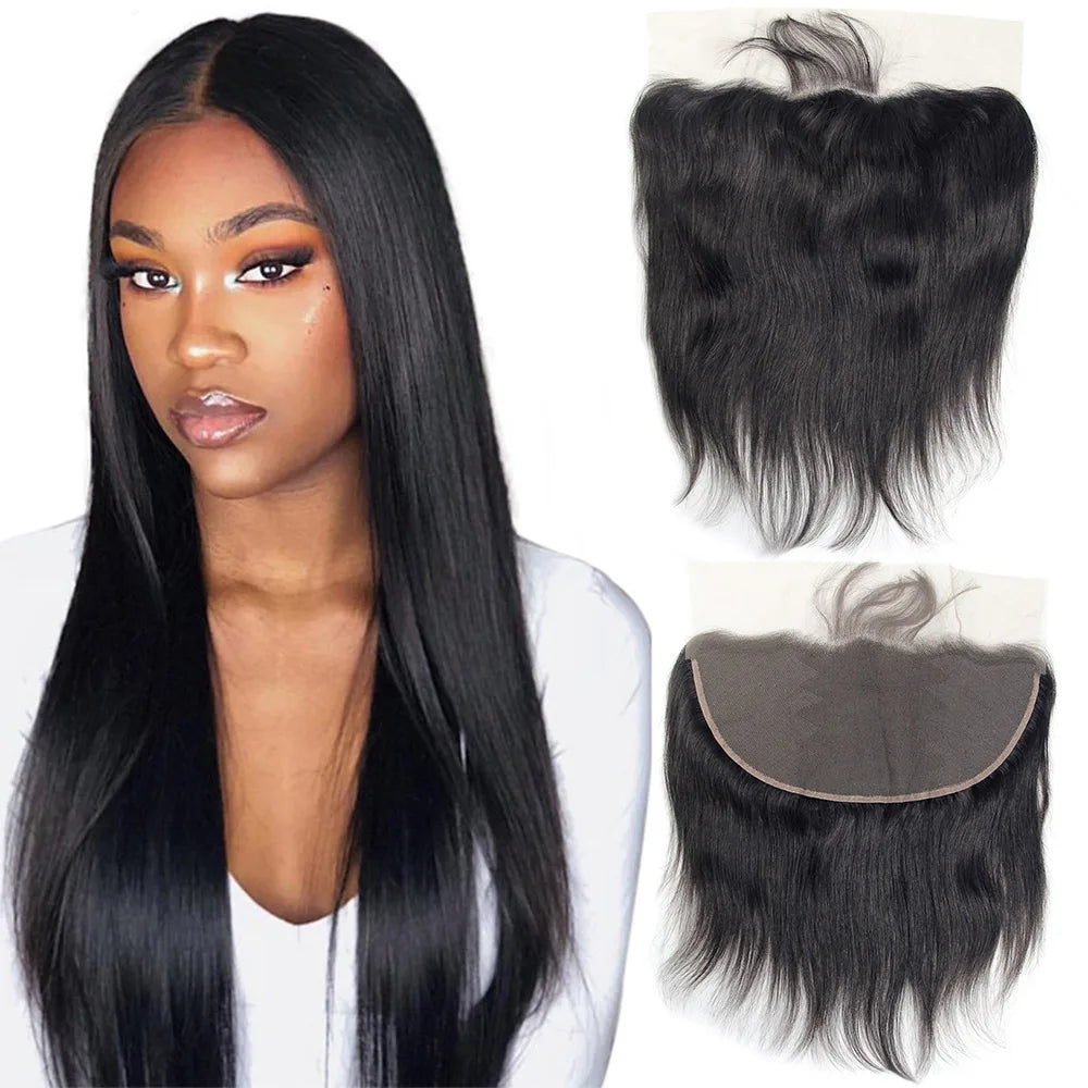 Cheap 13x4 13x6 Cuticle Aligned Chinese Virgin Hair Closure Transparent for HD for Machine Double Weft Accept Customization