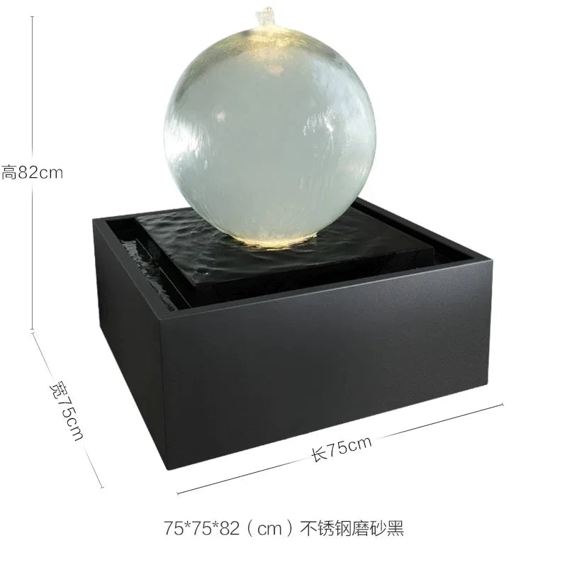 Custom Villa Decoration Outdoor Garden Decoration Acrylic Stainless Steel Water Fountain