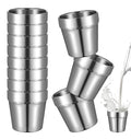 6 oz 304 Stainless Steel Double-Wall Gold Plated Stackable Drinking Mug for Kids and Adults Dishwasher Safe for Parties