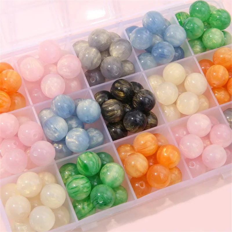 Resin Bead 8mm 10mm 12mm Acrylic Beads Copy Cat Eyes Round Resin Beads for Jewelry Making