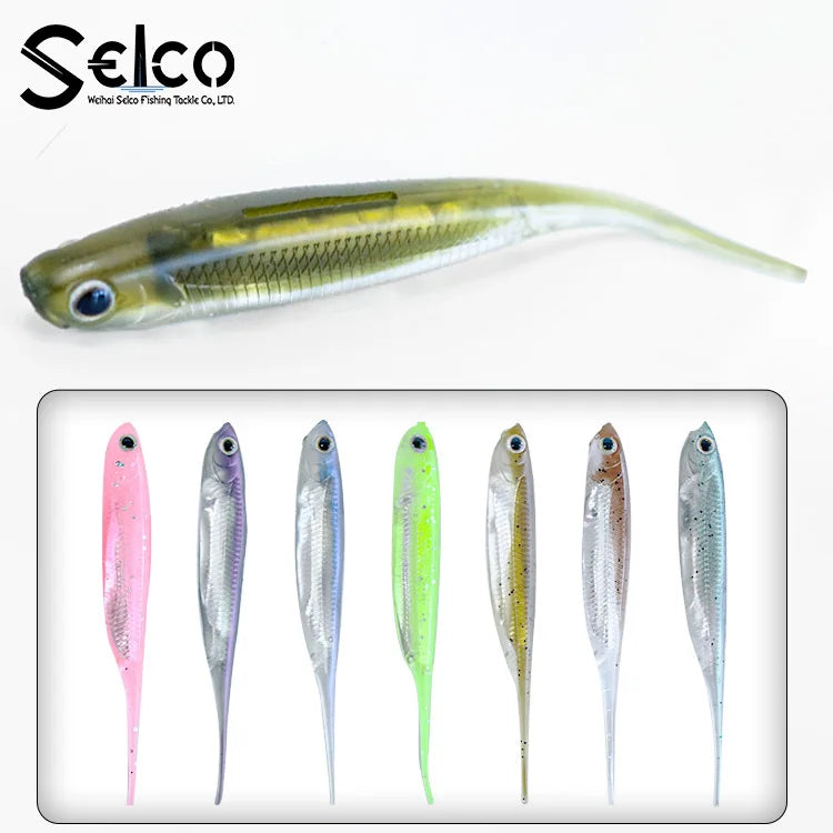 Selco Appat Souple Crappie Lure Fishing Lure Crankbait Swimbait Fishing Lures Soft Plastic Swimbait 2In