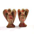Huiying Wholesale Natural Crystal Healing Stone Carving Crafts Unakite Angels
