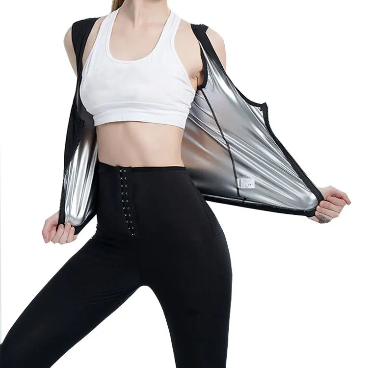 Hot Sale for Weight Loss Women Shaper Body Sweat Sauna Vest With Zipper Shapewear