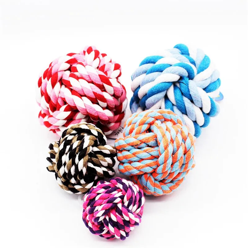 Wholesale Stocked Pet Braided Rope Ball Dog Toy