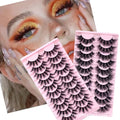 10 Pairs 3D Faux Mink Luxury Thick Handmade Soft for Natural Long Curly False Eyelashes 25-30 Wears Wholesale Sets