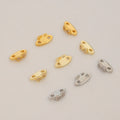 Zircon Jewelry Accessories 18K Gold Plated Brass Flat Round Crimp & End Spacer Beads Metal Jewelry Making Factory Wholesale
