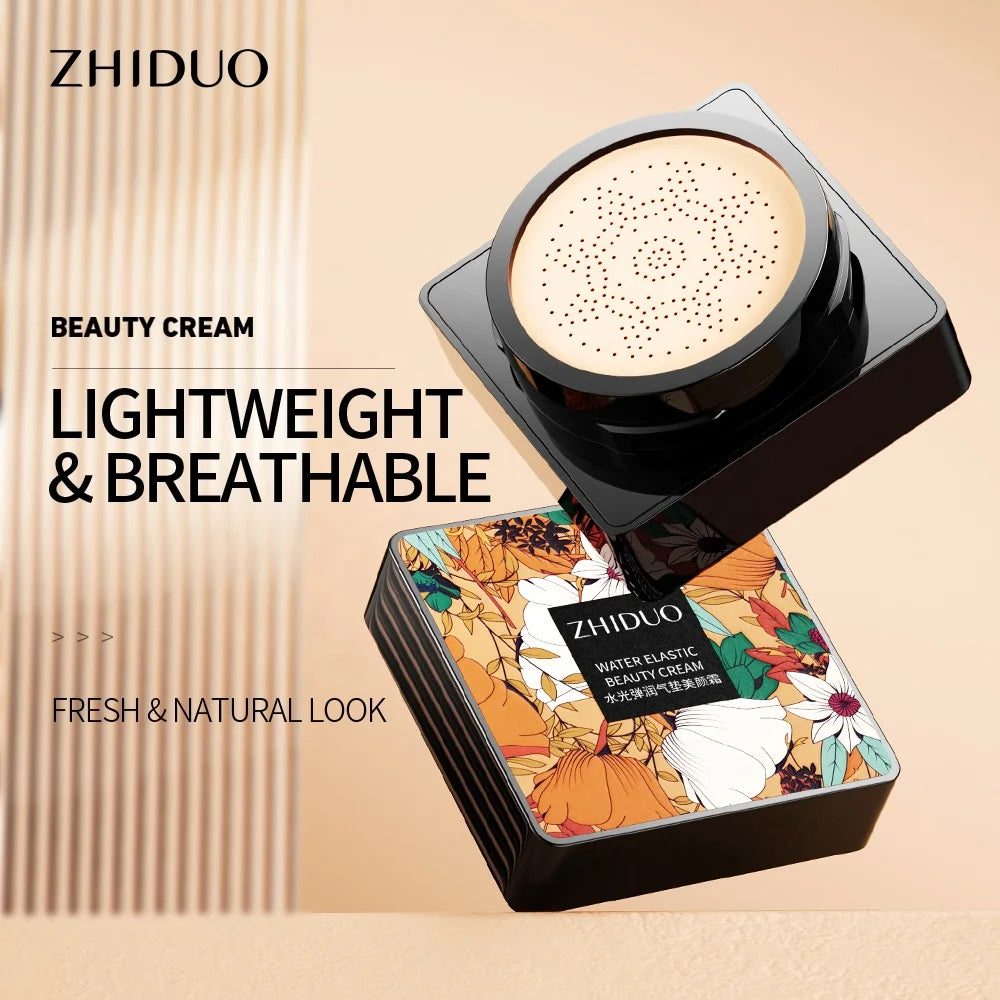 ZHIDUO Korean Avocado Popular Blemish Concealer Foundation Cream Base Makeup Natural Moisturizing Mushroom Air Cushion BB Cream