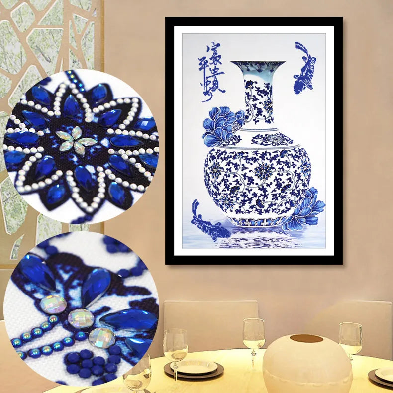 2023 Cross Stitch Diamond Painting Handpainted Special-Shaped Dot Brick Bead Embroidery Box Packing Floral Subject