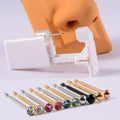 316L  Surgical Steel Disposable Nose Stud Foldersafe Automatic Bending Rod Safety Sterilized Nose Piercing Body Jewelry