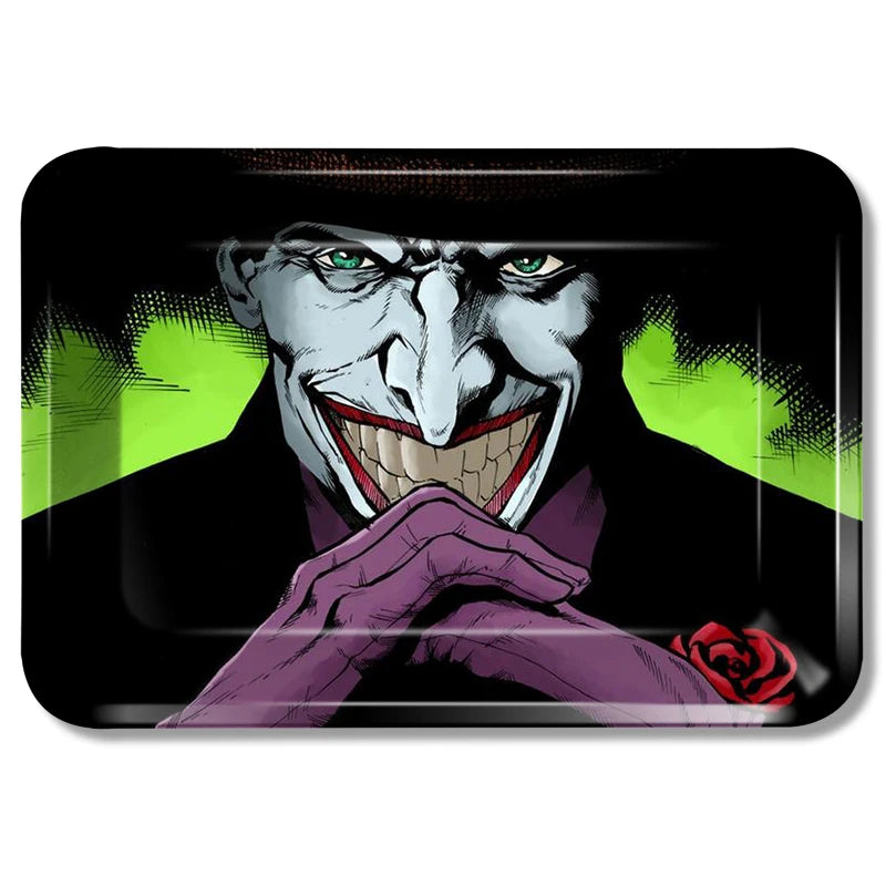 Wholesale 7*5.5 Inches Multiple Designs Tobacco Trays Smoking Metal Rolling Trays