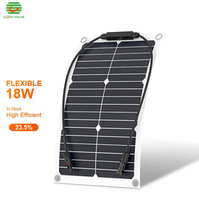 Glory Solar Mini High Efficiency 18W Flexible Solar Charger for Car & Motorcycle with 22.5% Conversion Rate