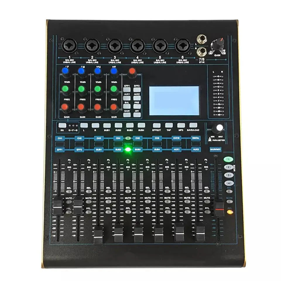Depusheng MD12  Professional 12 Channels Digital Mixing Console DJ Mixing Console for  Stage
