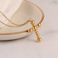 2024 New Christmas Gift Stainless Steel 18K Gold Plated Cross Pendant Necklaces for Women Men's Crosses Jewelry Necklace