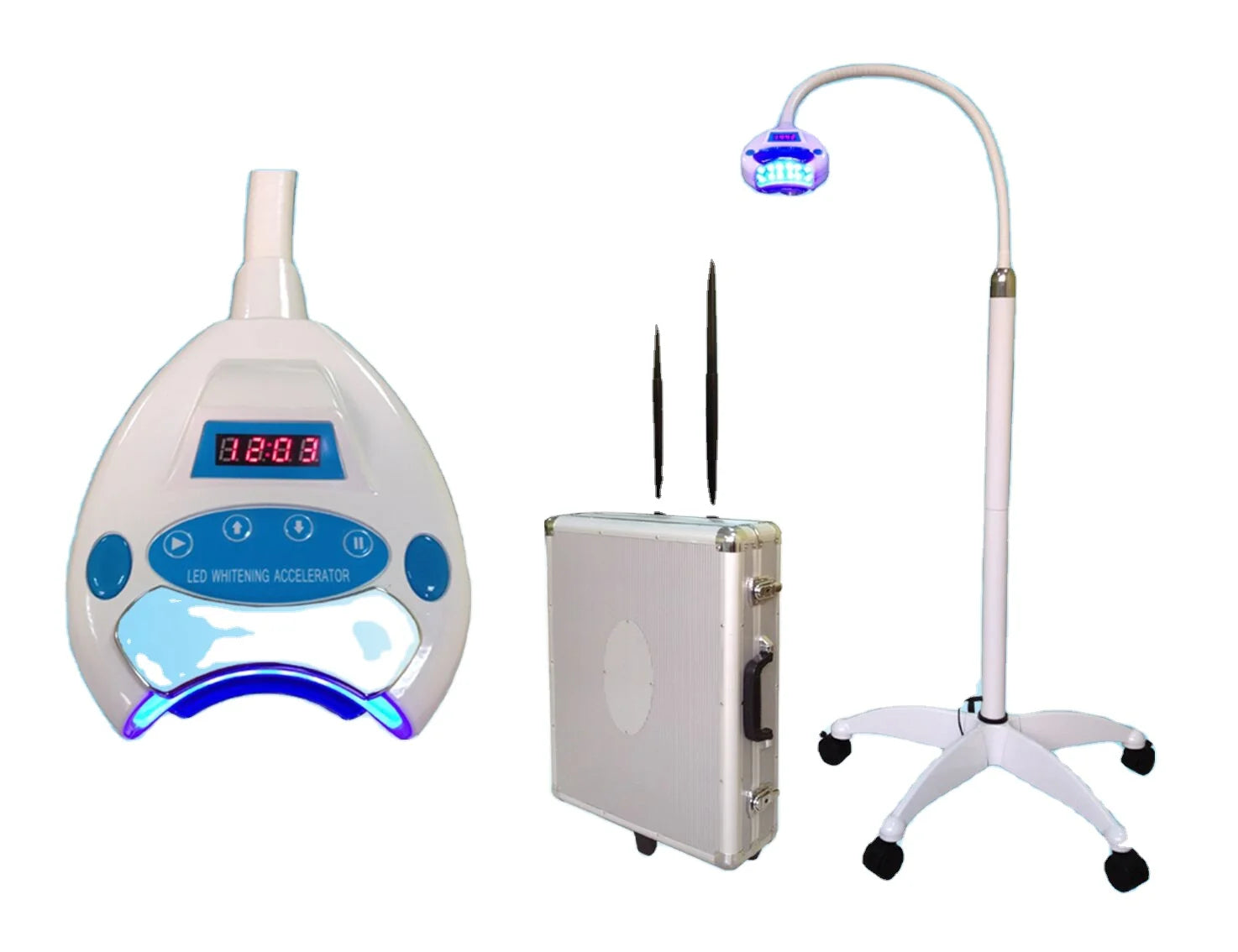 Mobile Machine for  Bleaching Gel Teeth Whitening Professional Kit Non Peroxide Gel with Blue Teeth Whiten Machine