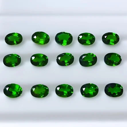 Oval 4x3mm~10x8mm Gool Quality Loose Calibrated Gemstone Green Diopside Jewelry Setting Natural Chrome Diopside