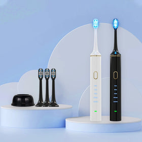 Custom Electronic Toothbrush Adult 8 LED Blue Light Toothbrush Rotating Rechargeable Electric Toothbrush